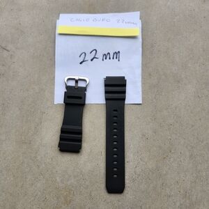 Casio Duro Black Watch Strap with Silver Buckle